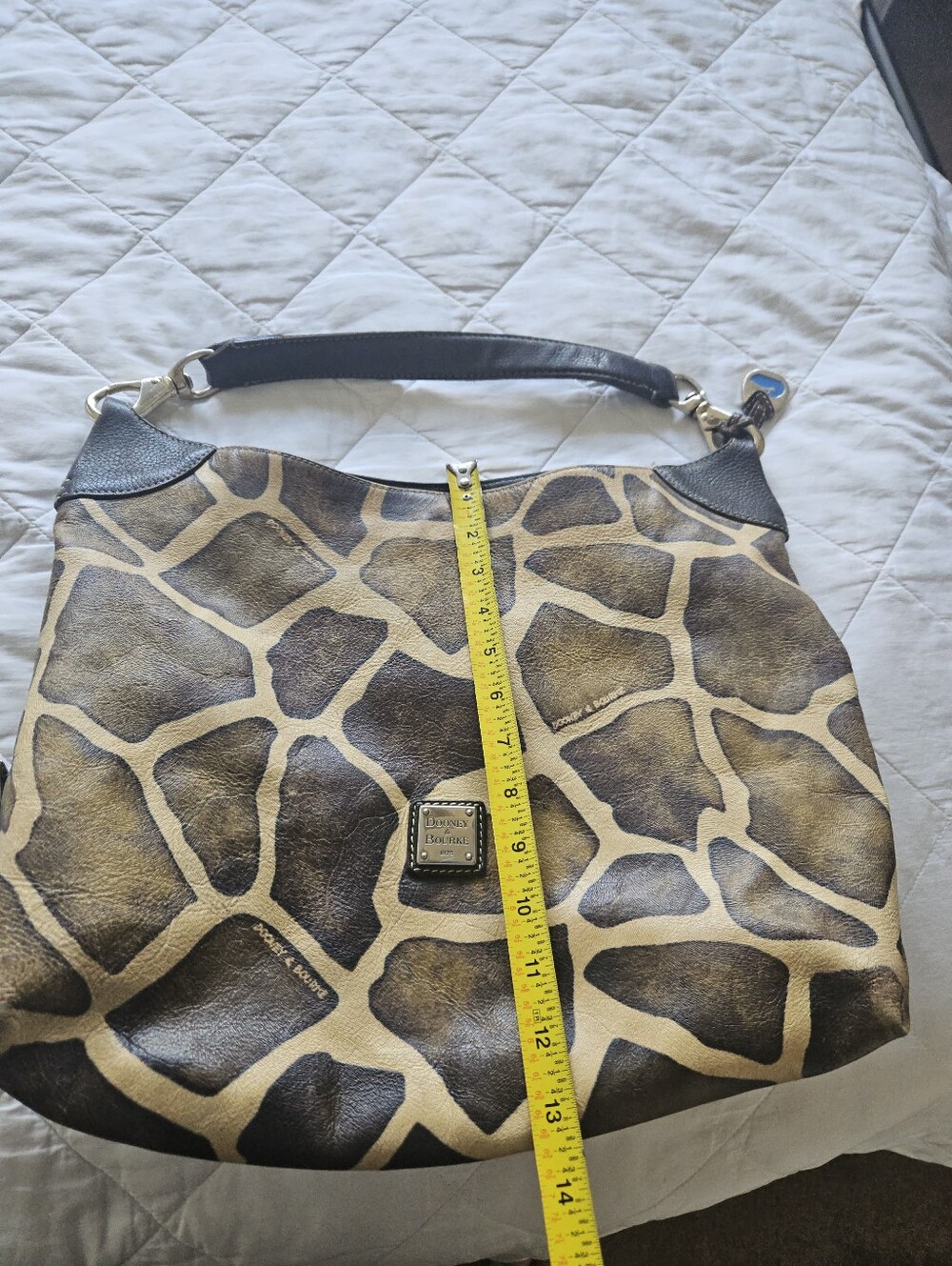 Dooney & Bourke Giraffe-Print Shoulder Bag in Brown and Gold Tones - Picture 7 of 8